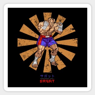 Sagat Retro Japanese Street Fighter Sticker